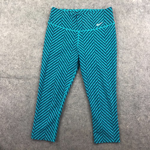 Nike Leggings Womens Small Blue Geometric Yoga Compression Dri Fit Gym