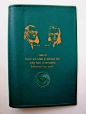 Alcoholics Anonymous AA Big Book cover green LARGE PRINT Founders Bill coin