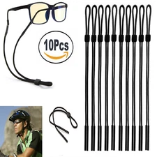 10-Pack Neck Strap Sport Sunglass Eyeglass Read Glasses Cord Lanyard Holder BLK