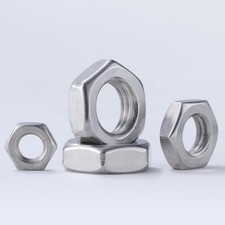 HEX FULL NUT HEXAGON NUTS THIN/SHORT 316 STAINLESS STEEL M4-M20