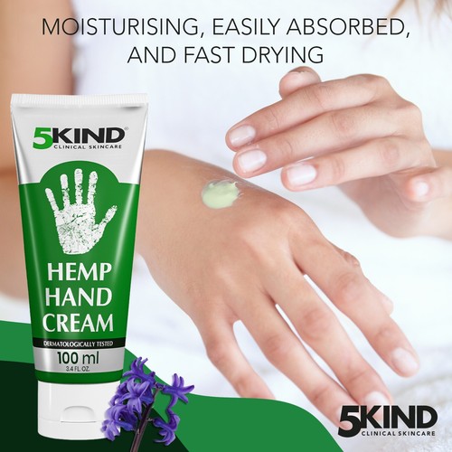 5kind Intensive Hemp Hand Cream 100ml - Hemp Cream for Hands - High Strength - Picture 2 of 9