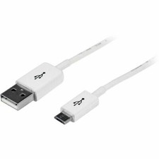 StarTech USBPAUB1MW 1m White Micro USB Cable - A to Micro B - USB f