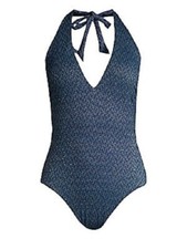 Gottex Serenade V-Neck Halter One Piece Swimsuit New Size 12 USA With Tags
