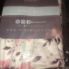 Kids N Such Nursing Pillow Cover White Pink Brown