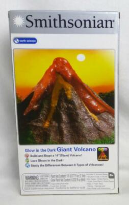 Smithsonian Giant Volcano Glow in Dark Lava Build & Erupt 14'' Study Differences