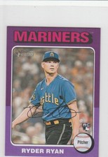 2024 Topps Heritage Mini RYDER RYAN Purple Border RC 14/15 326 Seattle Mariners