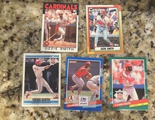Lot of 5 Vintage OZZIE SMITH Baseball Cards 1986 1990 Topps 1991 1992 Donruss