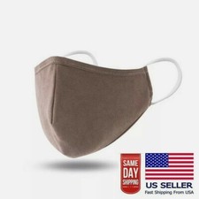 Light Brown Face Mask Nose Wire Washable Adjustable Cloth US Seller Fast Ship N