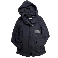 Hurley Winchester Fleece Zip Coat Hood Pockets Stretch Black S Nwt