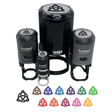 Celtic Triquetra Knot Silhouette Self-Inking Rubber Stamp Ink Stamper Stamping
