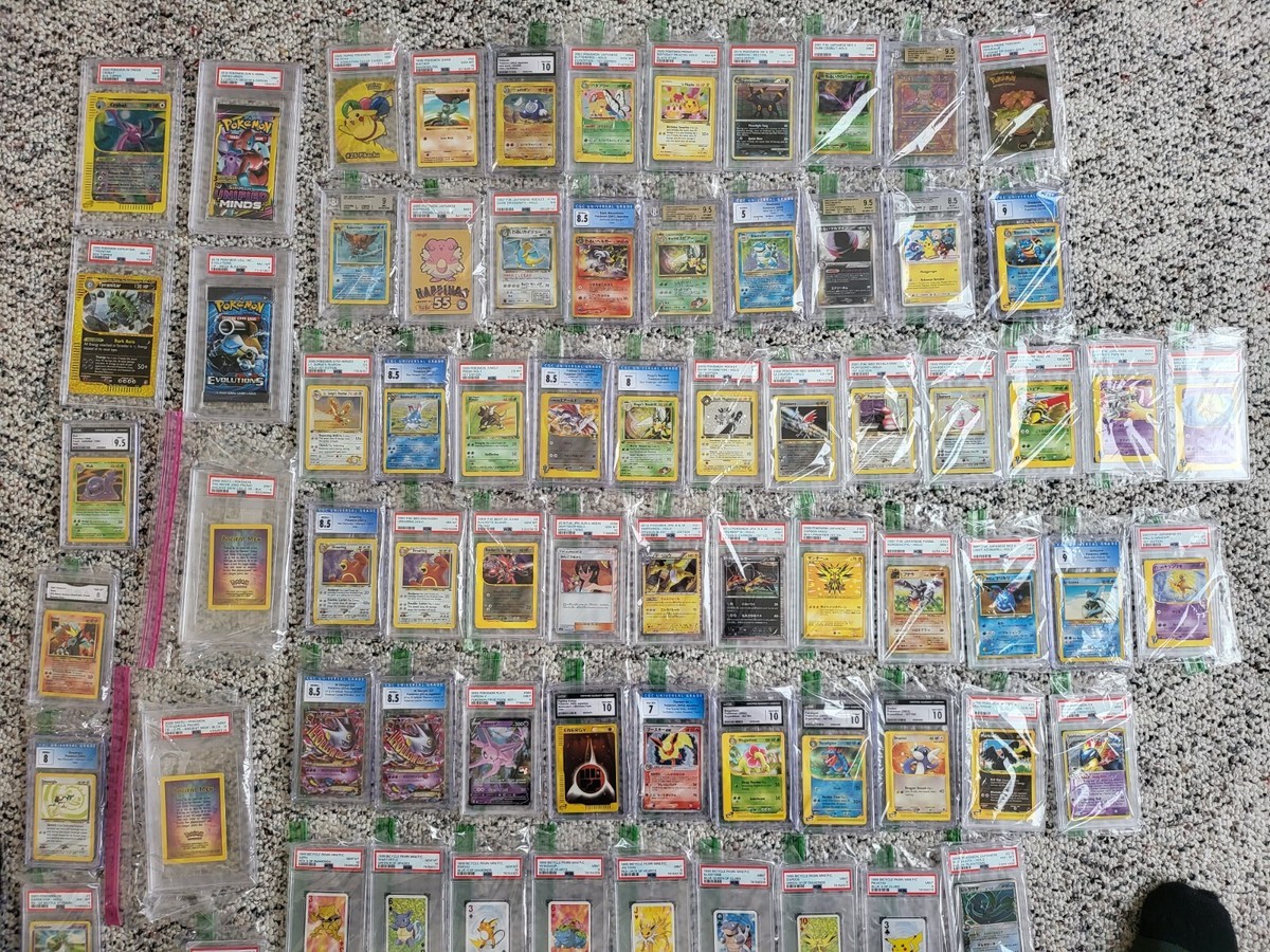 Pokemon Custom Bundle: 2 Graded Cards, Vintage And Modern Cards, Holos, And  Pac!