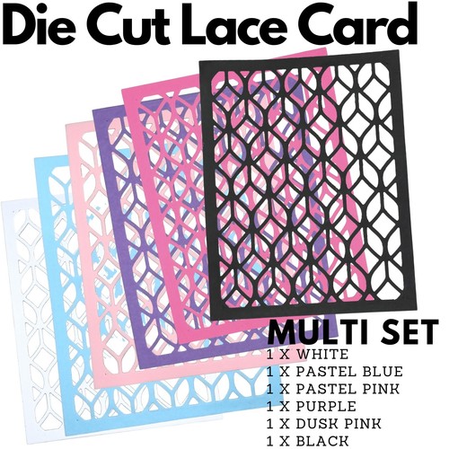 DIE CUT LACE CARD TOPPER 4 CARDMAKING CARDSTOCK SCRAPBOOK EMBELLISHMENTS - Picture 12 of 55
