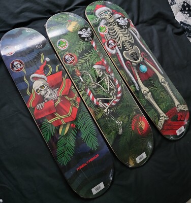 Lot Set 3 Powell Peralta Christmas XMAS Holiday decks Bones