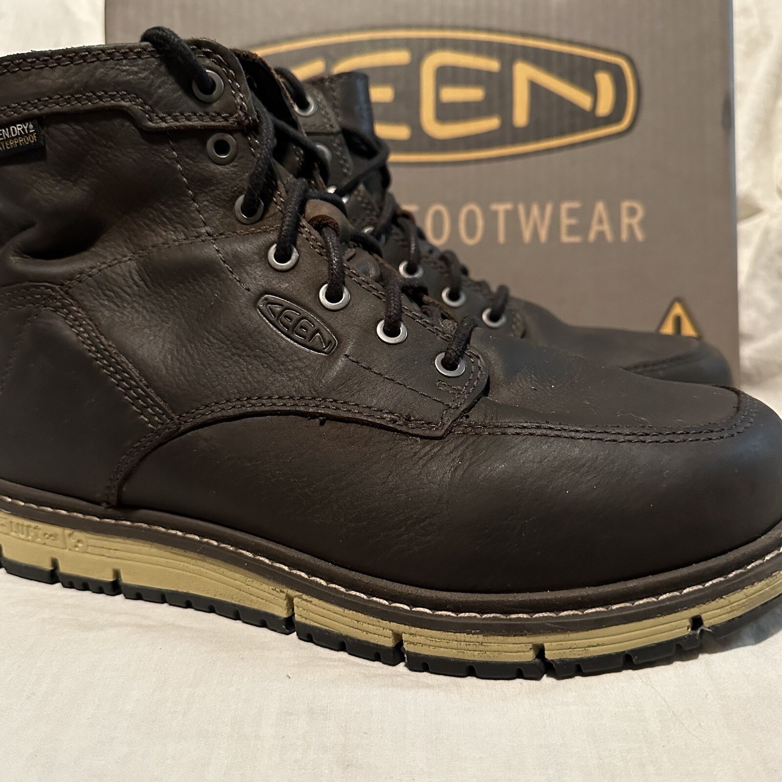 Stivali impermeabili NUOVI KEEN Utility da uomo taglia 9 M San Jose 6” punta morbida 1023203