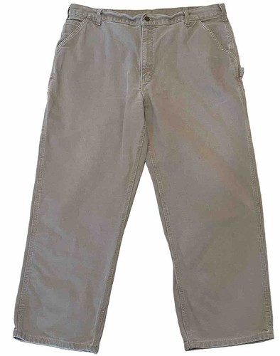 Carhartt B11 DES Work Pants Desert Khaki Dungaree Fit Carpenter Duck Size 42X29