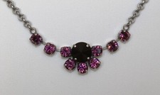 Crystal Necklace Amethyst Necklace Silver Chocker Gift For Her