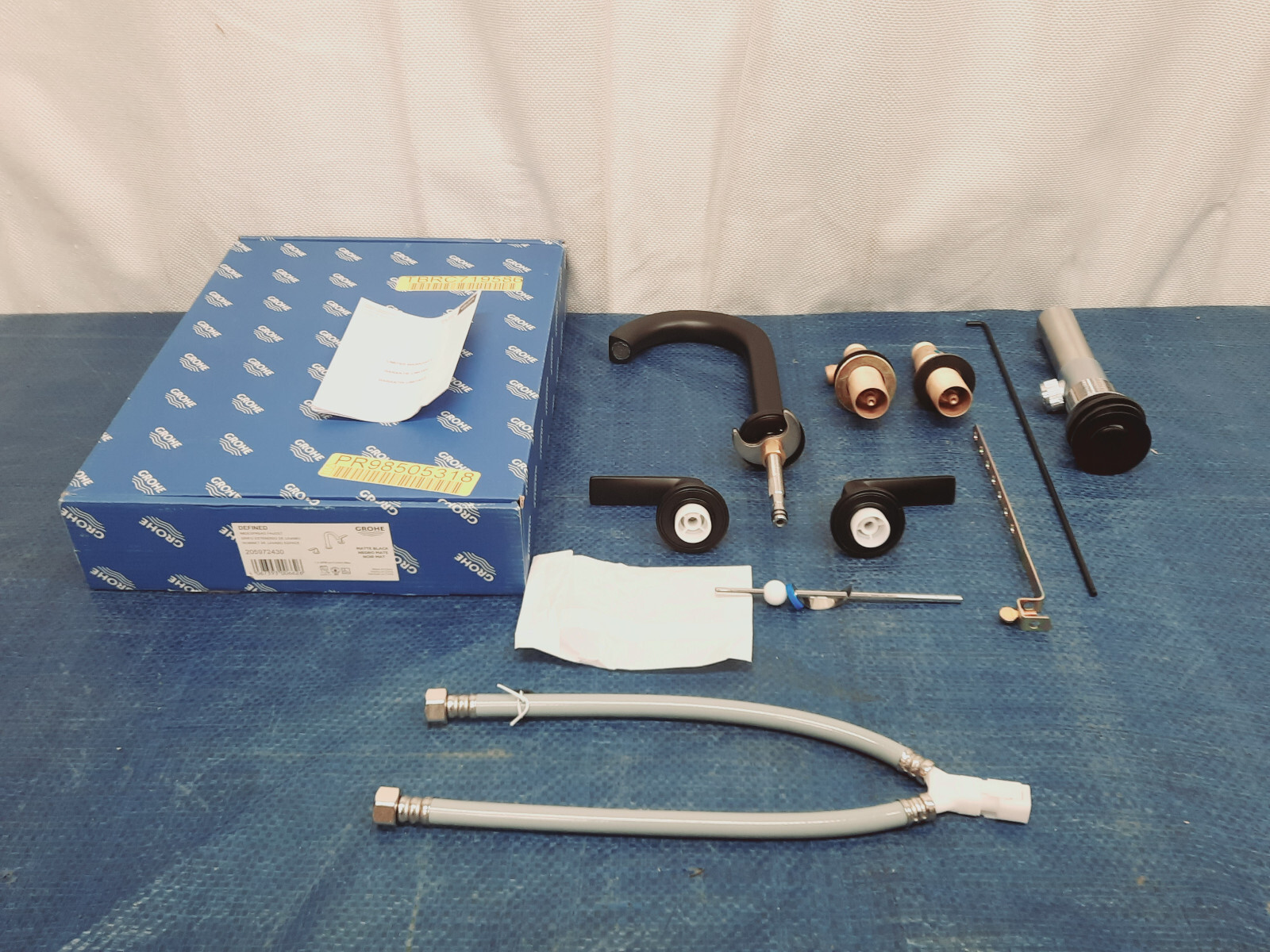 Grifo de baño Grohe 205972430 definido 1,2 GPM amplio en negro *LEER*