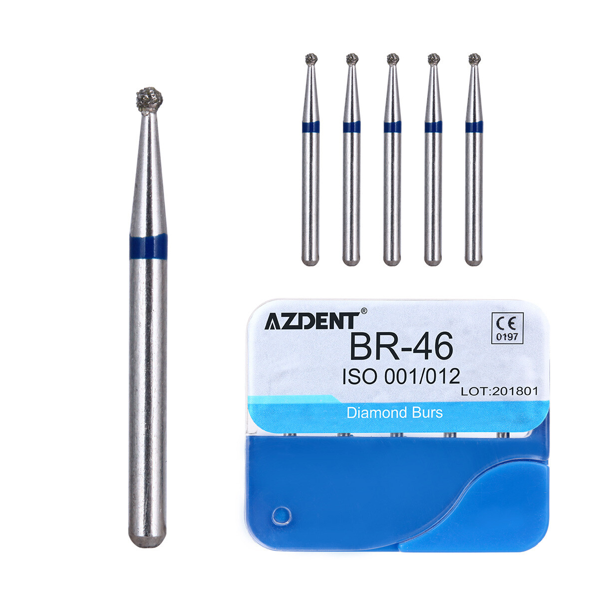 100Pcs Dental Diamond Burs for High Speed Handpiece Medium Friction