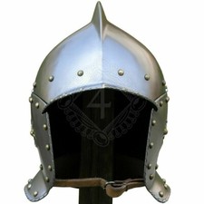 Medieval Burgonet Helmet Ancient Armor Helmet 18GA Halloween Helmet Armor