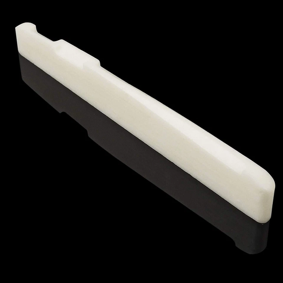 White Natural Cattle Bone Guitar Nut and Saddle Bridge for Acoustic Guitar - Image 3 of 4