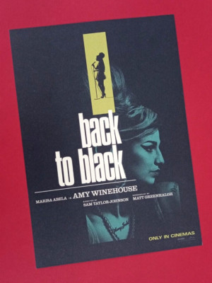 Back To Black Amy Winehouse Movie Promotional A4 Card Print  Marisa Abela