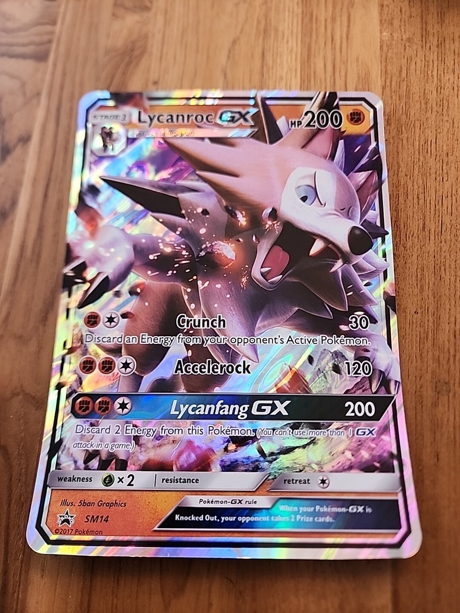 JUMBO OVERSIZED Lycanroc GX SM14 Blackstar Promo - Pokemon Card