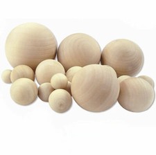 Natural Wooden Craft Wood Balls Sphere 6mm to 90mm Diameter Craft Supplies