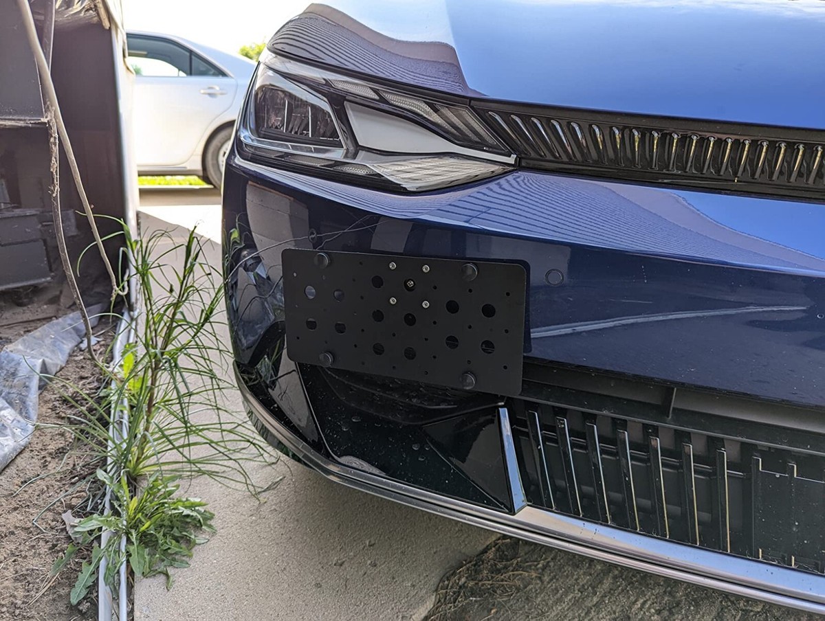 For 21-Up Kia Rio | EOS Plate Full Sized Front Bumper Tow Hook License Bracket