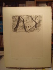 Paul Adrien BOUROUX Eau-forte Épreuve d'artiste Unique Signée