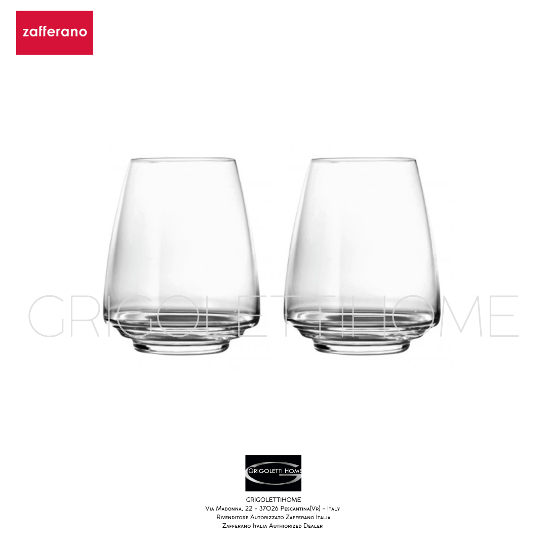 Zafferano - Esperienze - 2 Bicchieri Tumbler Acqua Vini Bianchi vetro cl 45