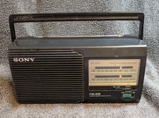 Vtg Sony ICF-24 FM/AM 2 Band Portable Radio Model 2 Way Power AC/DC Tested