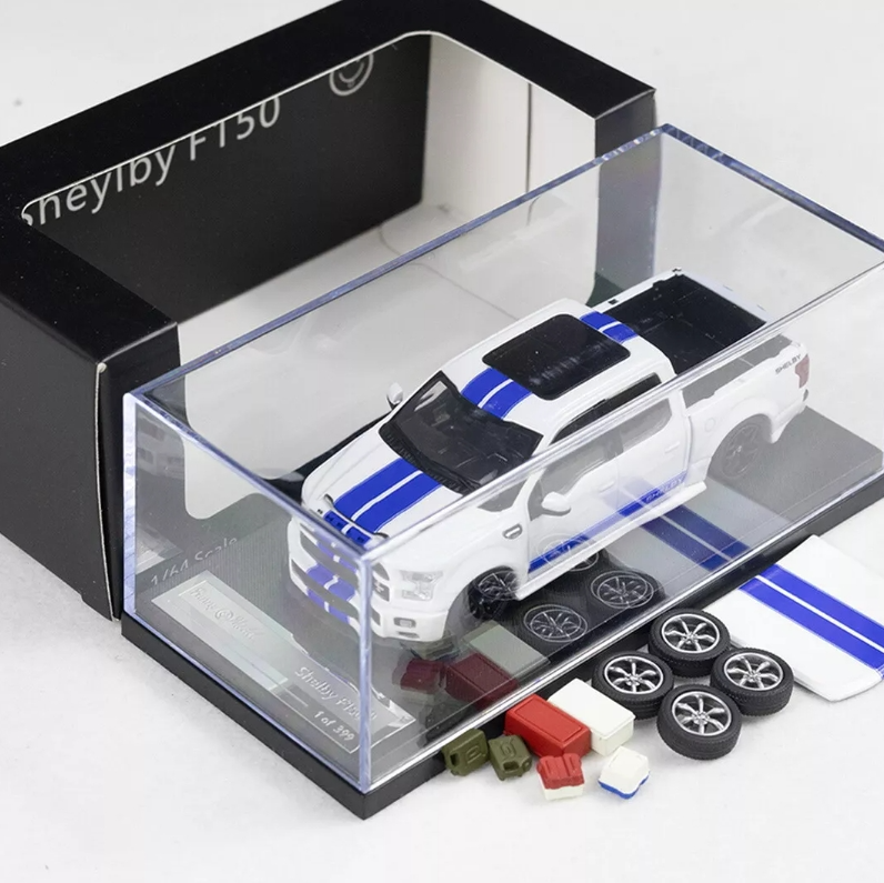Funny 1:64 White F-150 Shelby Supersnake Diecast Metal Toy Truck