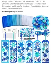Winlyn Kids Craft Kit Bookmark Blue 24 Sets