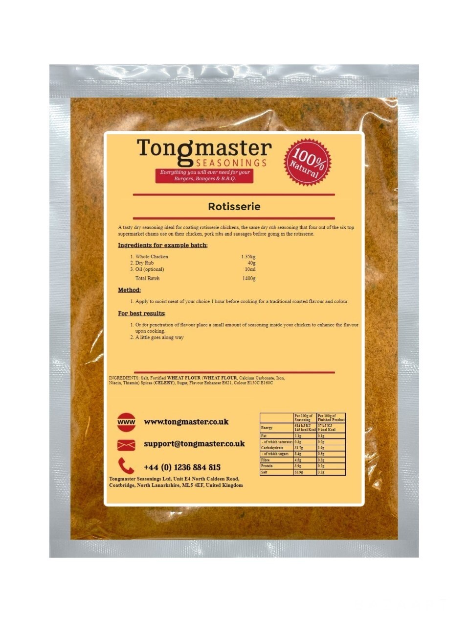 Turkey Browning & Sage Seasoning - 200g (Free Pop up Timer)