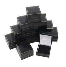 Jewellers Wholesale Black Leatherette Earring Boxes Jewellery Display Gift Box