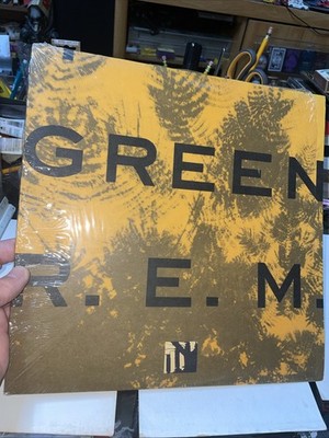 R.E.M. 1988 REM Album GREEN Record 1ST PRESSING Vinyl Inner Shrink Sticker