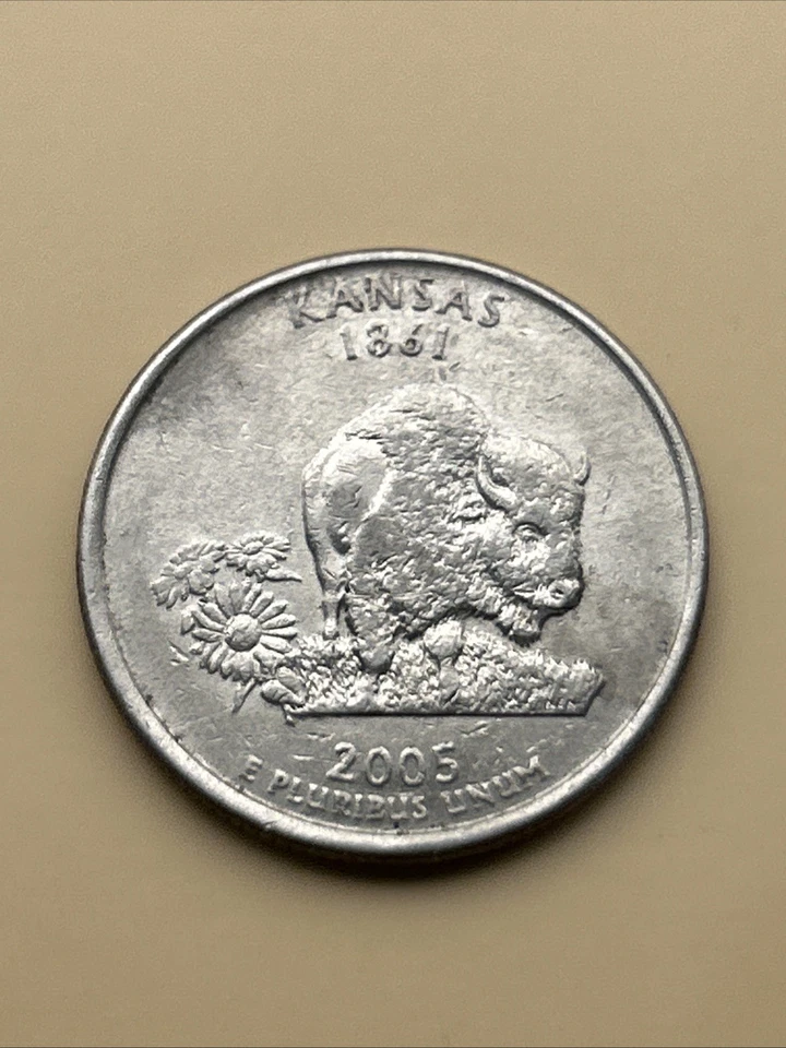 2005-D Kansas 25C Quarter Dollar Error Detached Leg 50 State Quarters Program - Image 2 of 4
