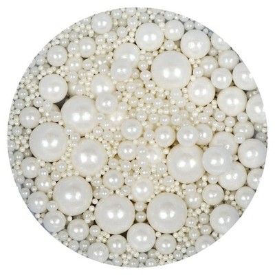 Edible Pearls White Sugar Sprinkles 4.58 oz Resealable Jar, Edible Pearls For...