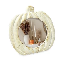 Isaac Jacobs 4x4 Pumpkin-Shaped Picture Frame For Halloween Or Fall Décor,...