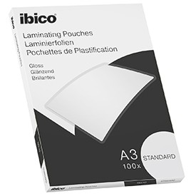 Ibico Basics A3 Gloss Laminating Pouches Standard - Pack of 100