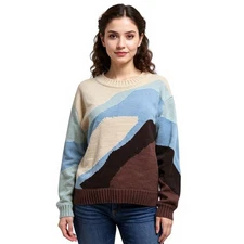 House of Sunny Landscape Knit Sweater - Size 8