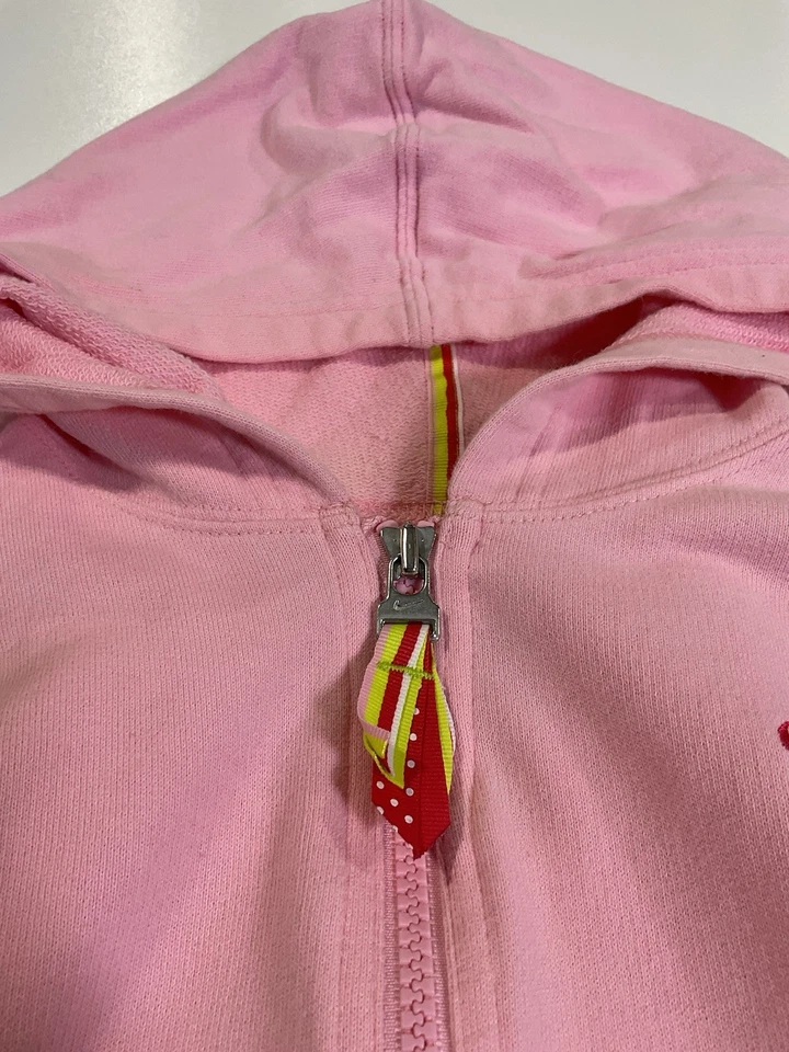 Vintage Nike Striped Zip Up Hoodie Youth Sz M Mall Core Preppy Surf Crush Y2K - Image 4 of 4