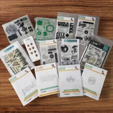 12 Piece Lot Scrapbooking Card Making Stamps Various Brands Simon Says Holiday