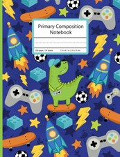 Primary Composition Notebook: Primary Journal Grades K-2 with Dotted Midline and