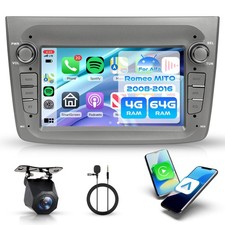 Rimoody 4g+64g Autoradio Android per Alfa Romeo Mito 2008-2016, 7 Pollici - Miniatura 1
