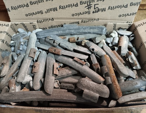 10+ Lb Scrap Lead ~Lot Wheel Weights & Range 50/50 ~Sinker Mold Bullet Casting 5