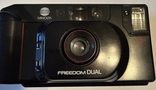 Minolta Freedom AF 35mm Point Shoot Camera w/ Strap Batteries Case, Tested