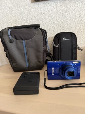 Canon PowerShot ELPH 190 IS Blue 10x Zoom Lens Compact Digital Camera-