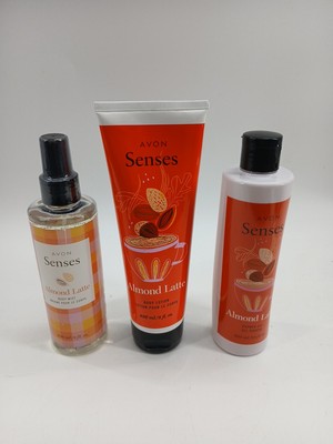 (Lot Of 3) Avon Senses Almond Latte Shower Gel  Body Mist & Lotion Sealed 
