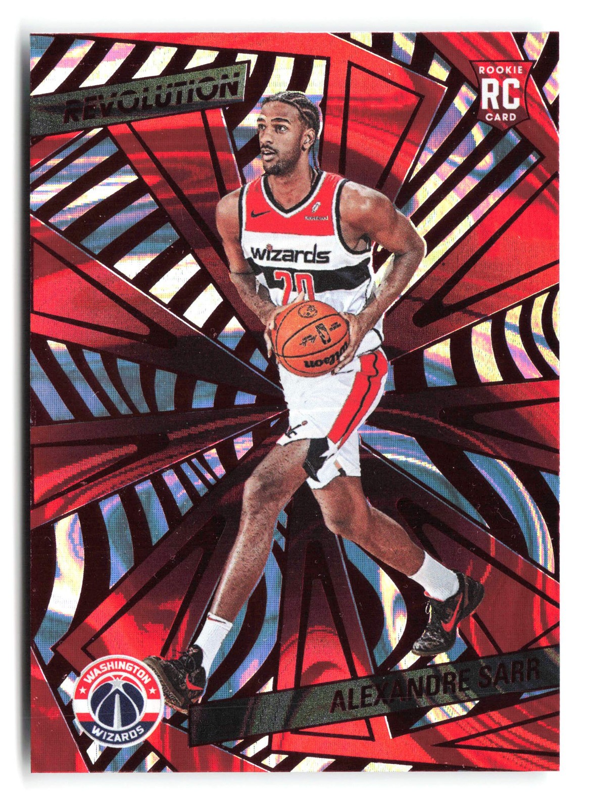 2024-25 Panini Revolution #106 Alexandre Sarr Red Swirl
